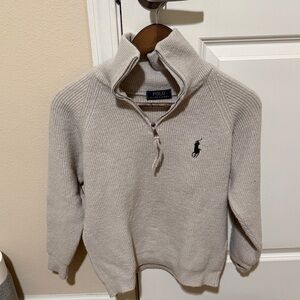 Polo by Ralph Lauren Men's Beige Zip-Up Sweater